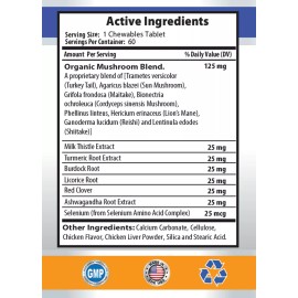 Pet Supplements dog liver support supplement - PET IMMUNE SUPPORT 2B- mushrooms for dogs