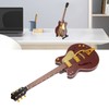 Red and Gold Miniature Electric Guitar Replica with Stand and