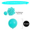 5 inch Teal Balloons, 100 pcs Mini Teal Blue Birthday