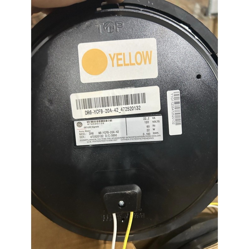 NEW 12" GE YELLOW LED Traffic Light Signal Lens 120v
