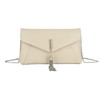 LeahWard Evening Clutch Purse, Chain Strap, Tassel Detail, Envelope Design
