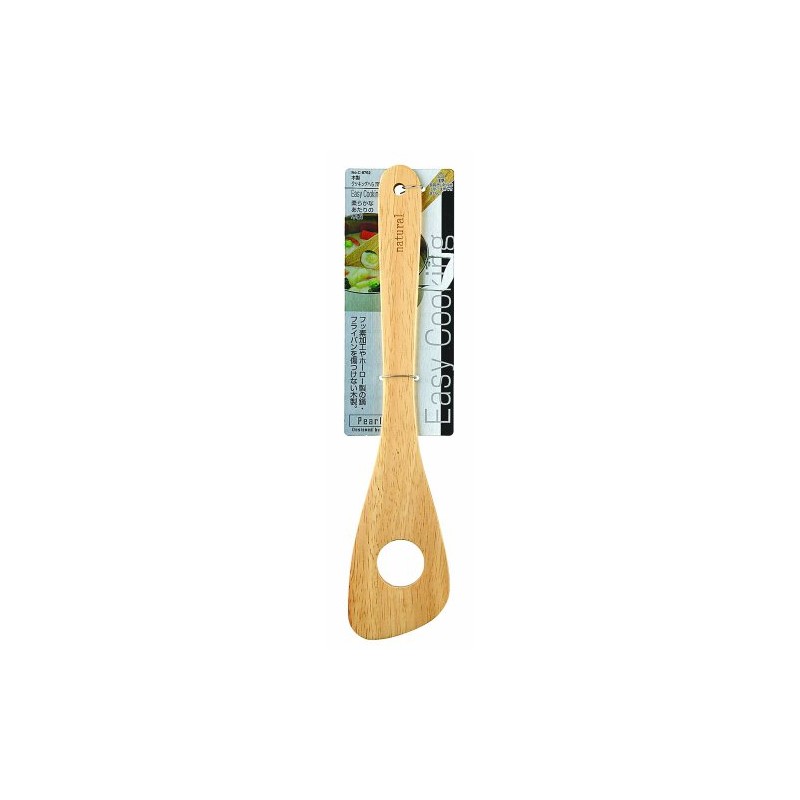 Pearl Metal Easy Cooking Wood Cooking Spatula Slotted C-8762
