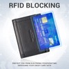 HUMERPAUL Men's RFID Blocking Tri-Fold Genuine Leather Wallet with 9