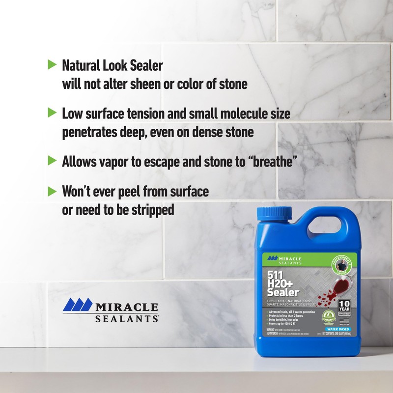 Miracle Sealants 511 H2O Plus Advanced Penetrating Sealer for Countertops,