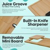 TerraStrike Bamboo Cutting Board Set with Knife Sharpener – Thick