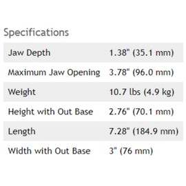 3" Screwless Vise with Hold Down Clamps - Height Adjustable Clamps, LittleMachineShop.com (3767)