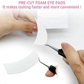 110PCS/Roll Foam Eye Pads for Eyelash Extensions,Pre Cut Medical Foam Tape Under,Lash Extension Pads,Eye Pads Lash Extension Supplies Beauty Tools Lint Free (Non-woven fabric)