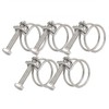 5 Pieces Double Wire Hose Clamps Adjustable 201 Stainless Steel