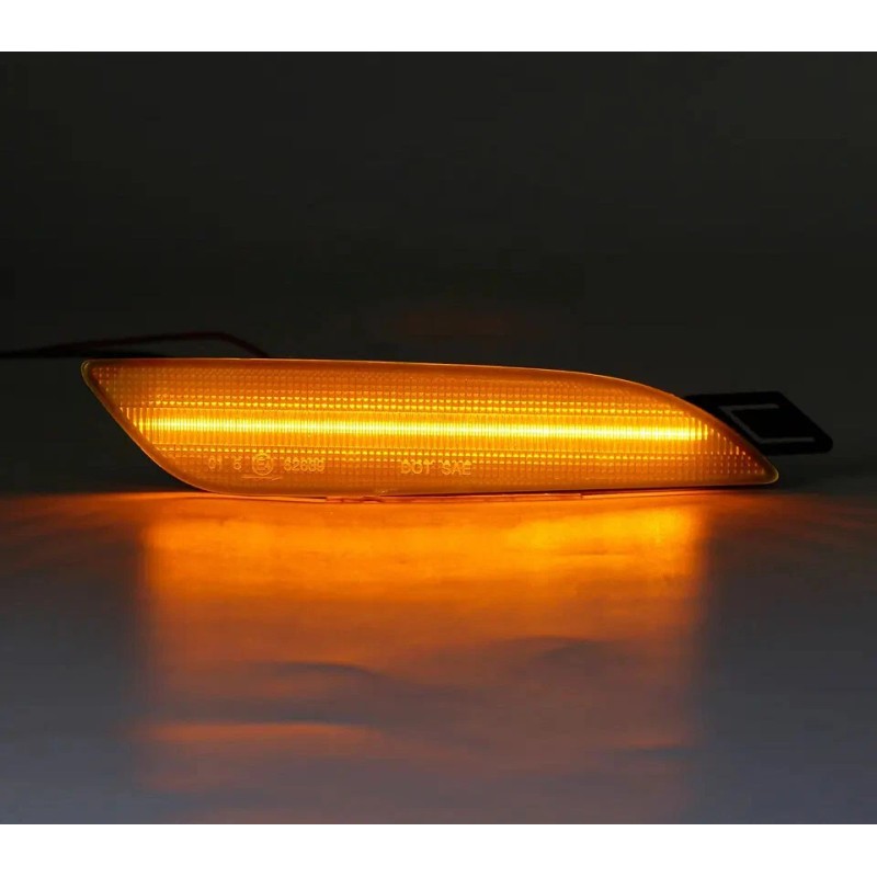 dtangor Smoke LED Amber Front Bumper Side Marker Light For