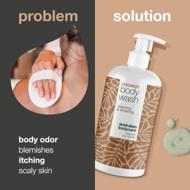 Shower Gel Coco with 4-Terpineol known from Tea Tree Oil - Body Wash helps Pimples, Athlete's Foot, Ringworm, Jock Itch, Acne, Body Odor & Smelly Feet