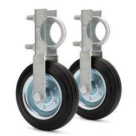 SANKINS Gate Helper Wheel for Supporting Metal Swing Gates with 1-5/8" Thru 2" Gate Frames, 6" Gate Support Wheel Prevent Gate from Dragging for Chain Link Fence, 2 PCS