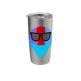 Hawaiian Shave Ice Rainbow Snow Cone Sunglasses Summer Treat Stainless Steel Insulated Tumbler