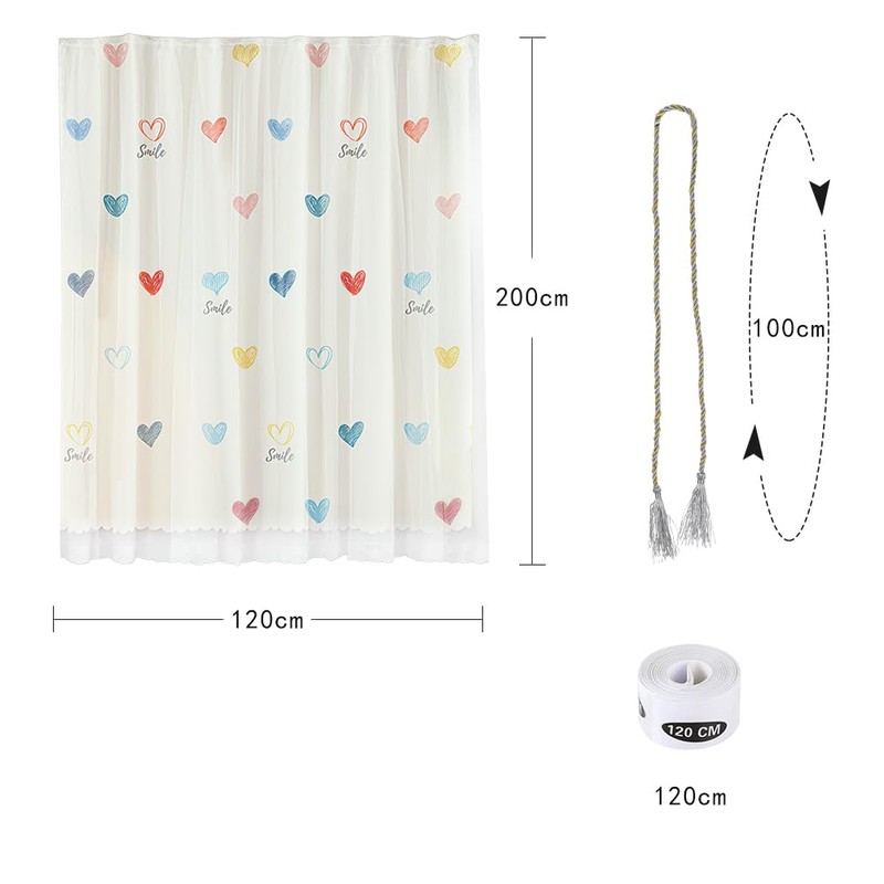 2pcs Bottom Bunk Bed Curtains Mid-Sleeper Tent Canopy Nets Blackout