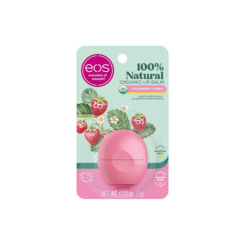 eos Organic Lip Balm Sphere - Strawberry Sorbet