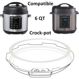 ZoneFly Original Sealing Ring for Crock Pot 6 Quart Power Cooker - Replacement Silicone