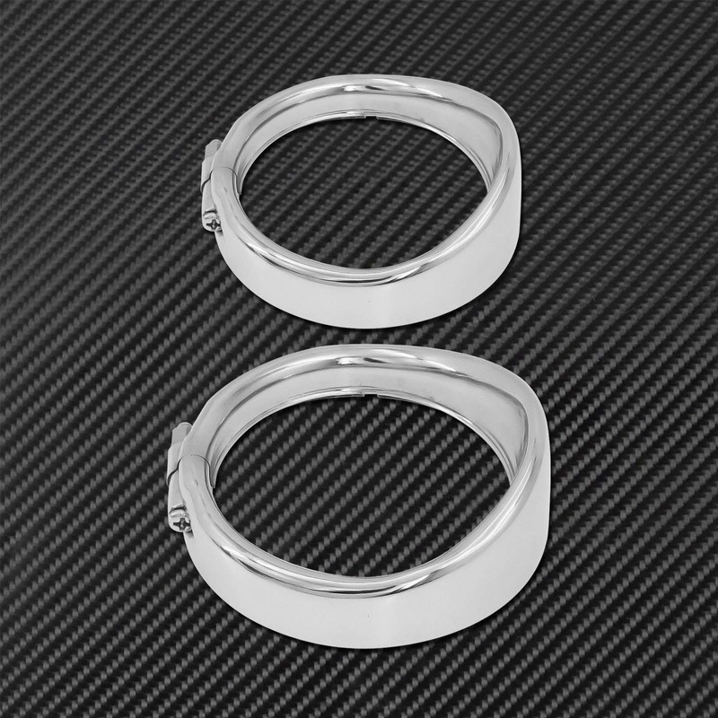 HDBUBALUS Turn Signal Trim Ring Cover Visor Style with Rubber