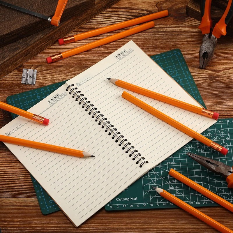 96 Pcs Jumbo Pencils, Black Core, Cedar Wood, Orange, Triangle