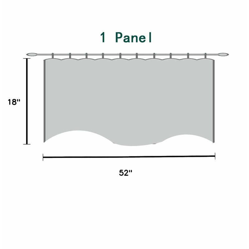 Ladity Orange Scalloped Valances 2 Panels