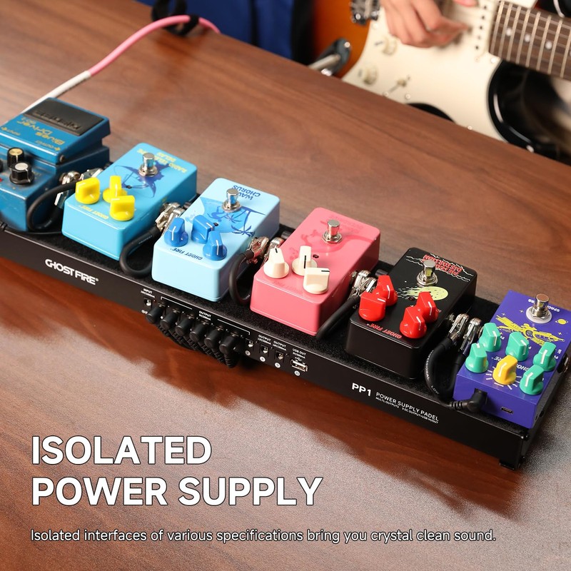 Ghost Fire Guitar Pedal Board with Built-in Isolated Power Supply