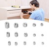 75Pcs Threaded Insert Kit Stainless Steel Silver M3 M4 M5
