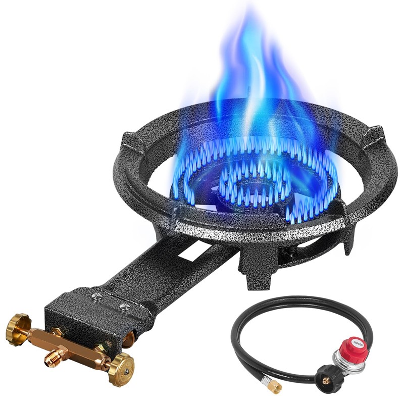 Llamaviva 90,000 BTU Portable Propane Burner Stove Cast Iron Single