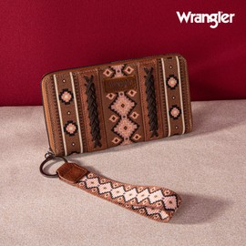 Montana West × Wrangler Wristlet Western Wallet Boho Aztec Credit Card Holder Gifts for Women Ladies Female