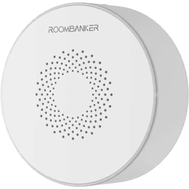 Roombanker Wireless Indoor Siren with Loud Sound & Flashing Strobe Lights - Adjustable Volume & Duration, Effective Burglar Deterrent, Requires Roombanker Hub