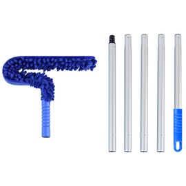 Mulcort Extendable Ceiling Fan Duster, Feather Duster with Bendable Pad, Cobweb & Corner Brush Cleaning Kit for Cleaning Blinds, Interior Roof, Ceiling Fan, Cars