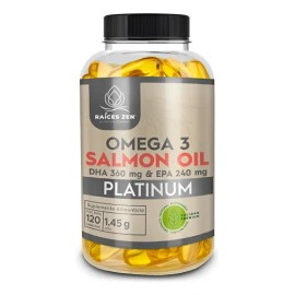 Omega Raíces Zen Platinum 2000mg 120 Cápsulas Sabor Epa Dha Aceite Salmón