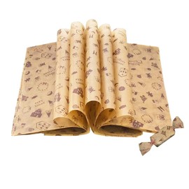 Wax Paper Sheets Sandwich Wrap paper Waterproof Dry Hamburger Paper Basket Liners Wrapping Tissue for Handmade Soap,Cookies and Carmels 50 sheets (Chocolate Pattern)