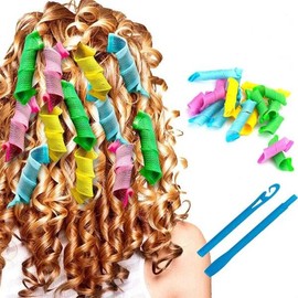 Magic 18개 매직 헤어 컬러 웨이브 포머 세트 DIY 스타일링 도구 여성용 액세서리 18 Pieces Magic Hair Color Wave Former Set DIY Styling Tool Women Accessories [01 18Pcs Set]