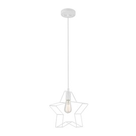 Globe Electric Novogratz x Globe Leo 1 Pendant Light, 60770, White Star
