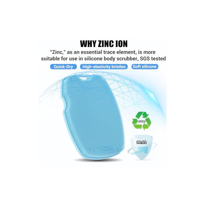 Canroom Depurador Corporal Silicona Antizinc Cerdas Altamente Elásticas Exfoliantes Cuerpo