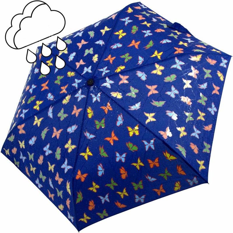 iX-Brella Mini Children's Umbrella, Safety Reflex, Extra Light, butterflies