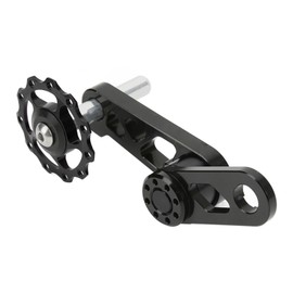Single Speed Chain Tensioner Aluminum Alloy Folding Bike Chain Stabilizer Bike Chain Tensioner for Single Speed Folding Bike Black