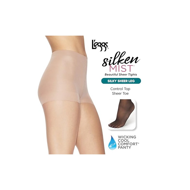 L'eggs Silken Mist Silky Sheer Women's Tights, Control Top, Sheer