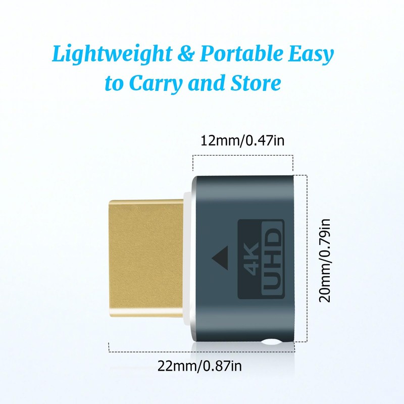 Wowfast HDMI Dummy Plug, HDMI Dongle Virtual Monitor Display Emulator
