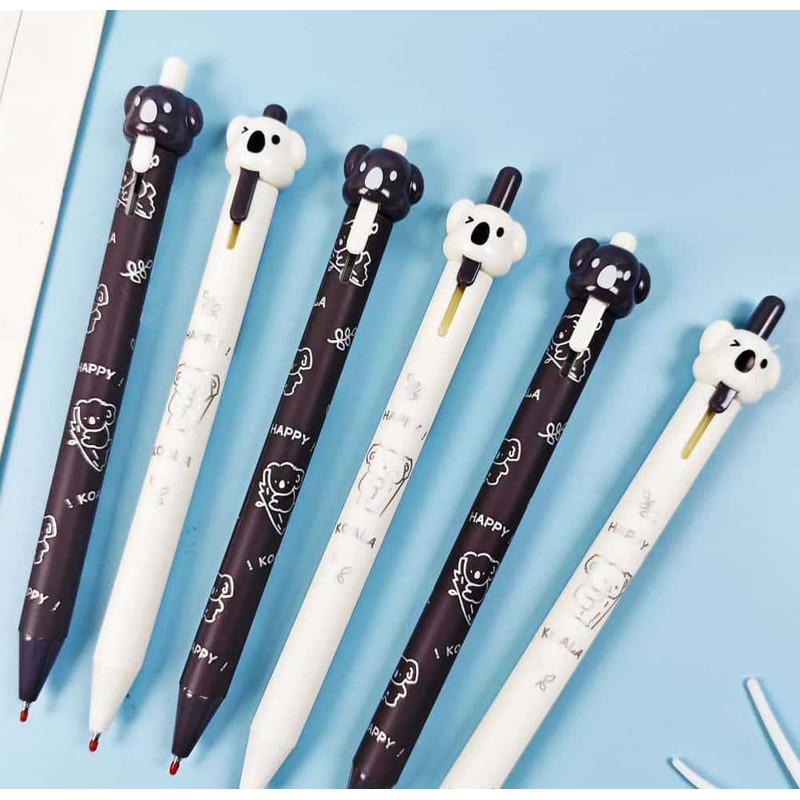 12 PCS Cute Animal Koala Pens 0.5mm Black Ink Novelty