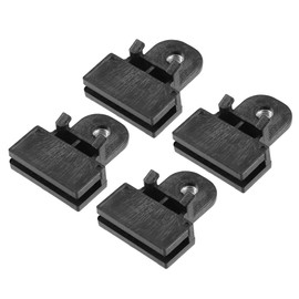VekAuto 4 Pcs Window Door Glass Channel Retainer Clip, 1.93"x1.57"x0.75" Glass Regulator Holder Sash Clip Universal for Car Truck Van Durable Plastic Black