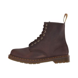 Dr. Martens Unisex 1460 Crazy Horse Leather 8 Eye Boot, Dark Brown, 9 Women/8 Men