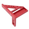 Carpenter Square Hole Scribing Ruler 45 90 Degree Aluminum Alloy