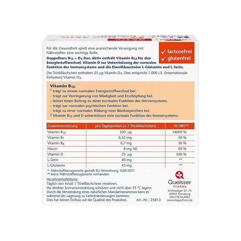 Doppelherz B12 + D3 Duo Active - High Dose with