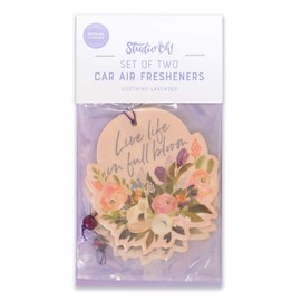 Car Air Fresheners by Studio Oh! - Pack of 2 Live Life in Full Bloom Scented Hanging Air Fresheners - Unique & Exclusive Fragrance with DeoBoost Odor Eliminator