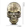 3D Skull Devil Death USA Flag Metal Car Motorcycle Emblem