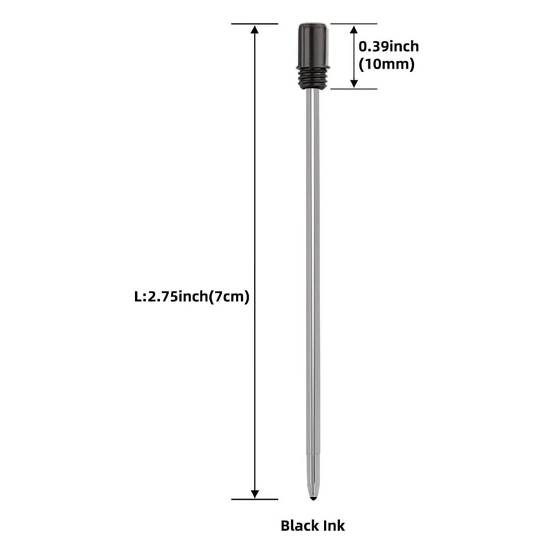 2.75'' Ballpoint Pen Refills, Replaced Refills for Diamond Crystal Stylus