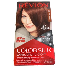 Revlon Permanent Hair Color Dye Colorsilk 4.4 oz 31 Dark Auburn 3 Pack