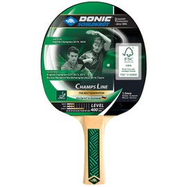 Donic-Schildkröt Champs Line 400 Table Tennis Bat, 1.5 mm Sponge, Jade Pad - ITTF, 705142