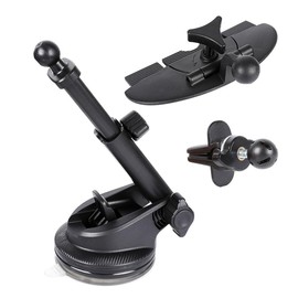 xik Car GPS Mount Holder - 3-in-1 Suction Cup, CD Slot & Air Vent Mount with 17mm Ball Base - Secure Fit for Garmin GPS, Nuvi Series & Universal 17mm Devices