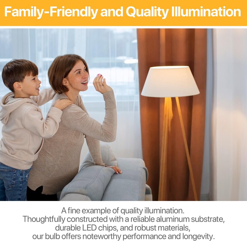 ORALUCE A15 LED Bulb 5 Watts Warm White 3000K,40W Equivalent