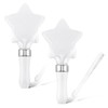 2Pack 15-Color LED Cheering Sticks, Star Shape Glow Wands for